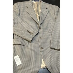 Britches Great Outdoors 100% Pure Wool Blazer Sport Coat Houndstooth 44 L T